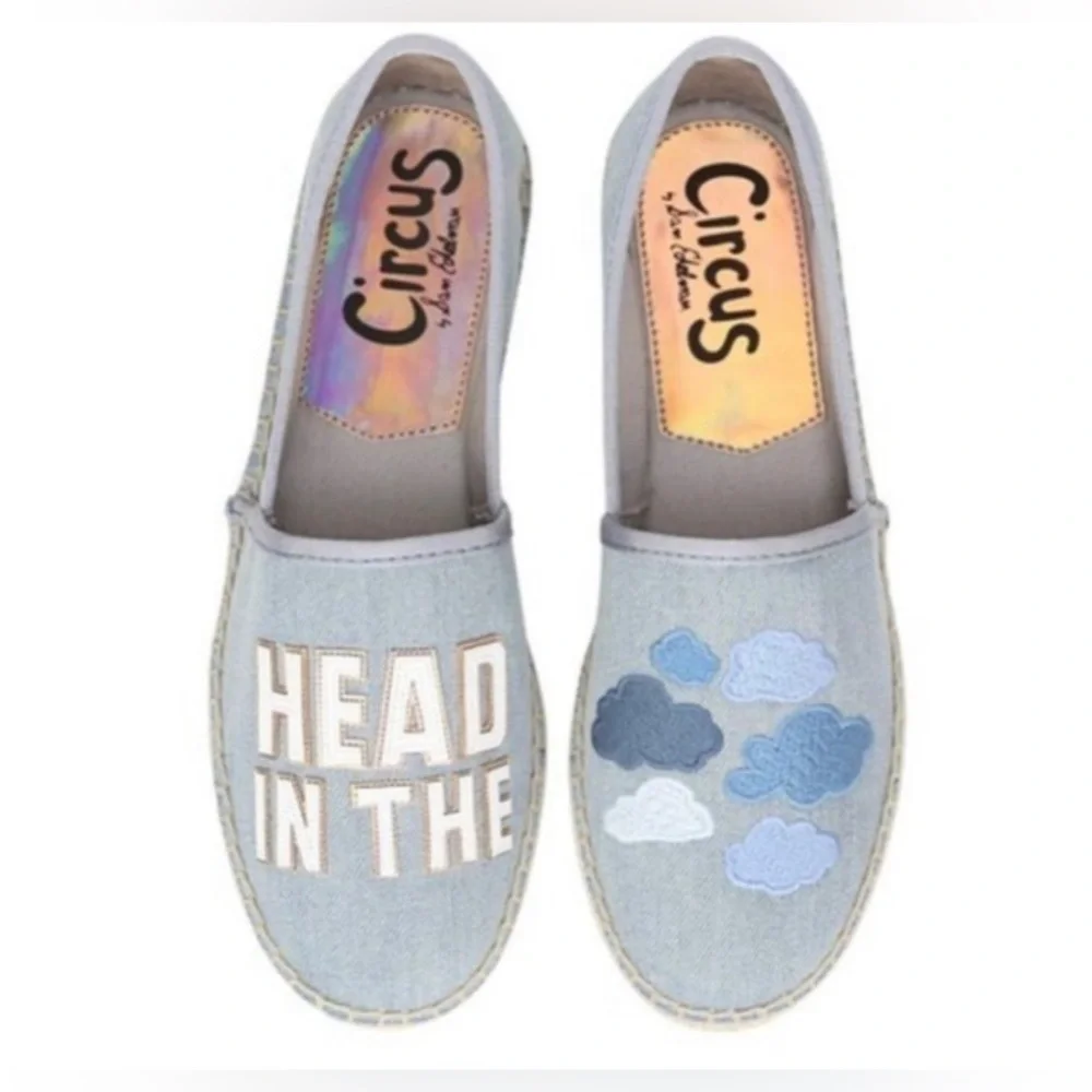 Sam Edelman Circus Lenni-31 “Head in the ☁️ “canvas denim slip ons size 8.5